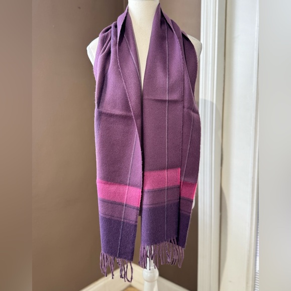 Purple and Pink 100% Baby Alpaca Scarf - Picture 2 of 6